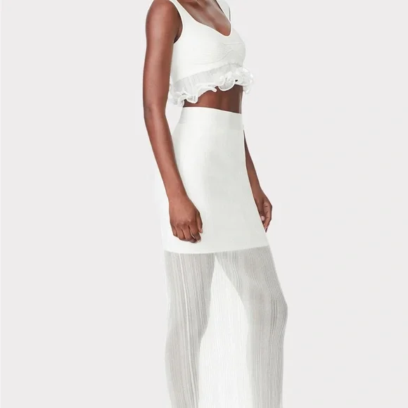 NWT Herve Leger Frill Maxi Skirt - Picture 4 of 6